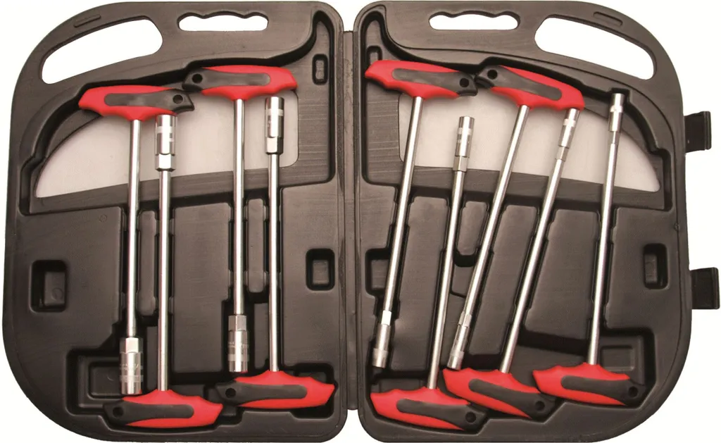 KRAFTMANN 7881 Jeu de douilles à poignée en T, 6-14 mm, 9 pièces