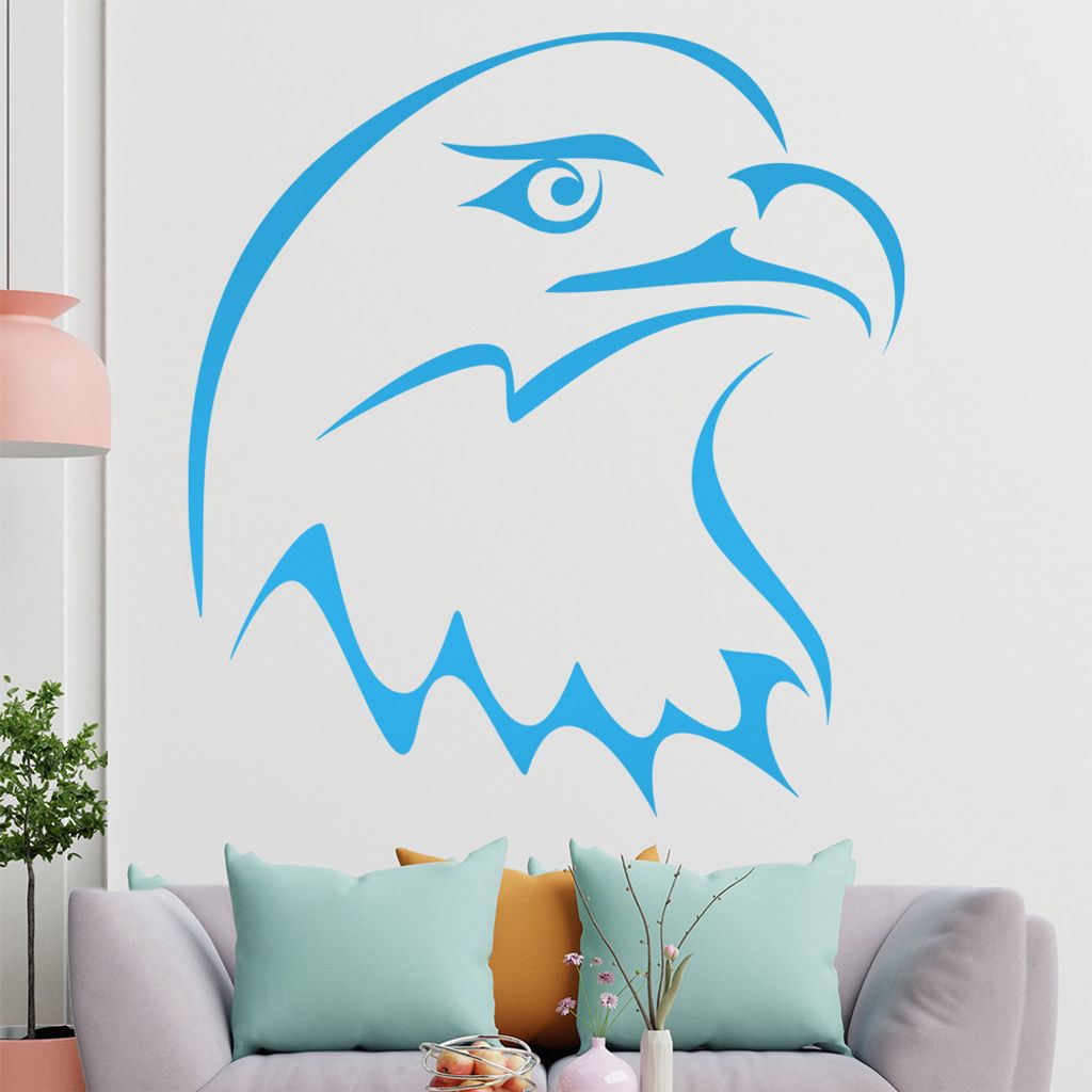 Adler Linien Wandtattoo in 6 Größen - Wandaufkleber Wall Sticker - Dekoration, Küche, Wohnzimmer, Schlafzimmer, Badezimmer