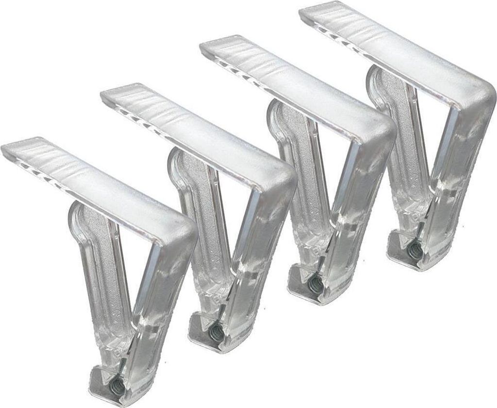 4er Set Tischtuchklammer transparent Produktbild 