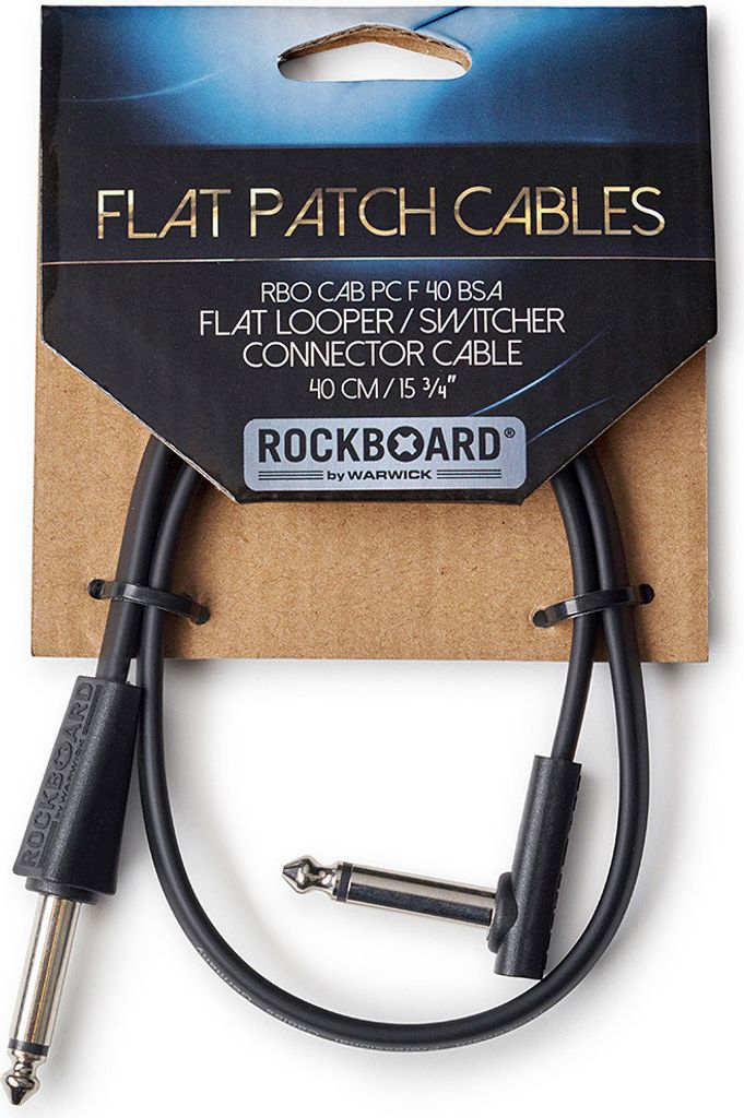 RockBoard Flat Looper/Switcher 0,4 m Gerade Klinke - Winkelklinke Patchkabel