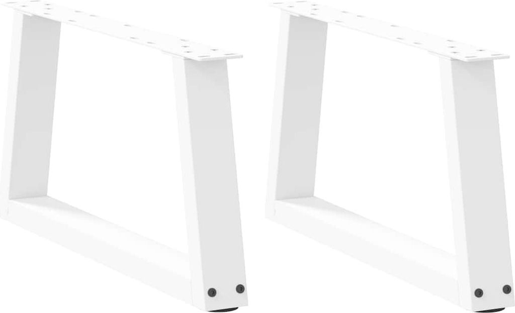 Couchtischbeine V-Form 2 Stück Weiß 60x(30-31,3) cm Stahl