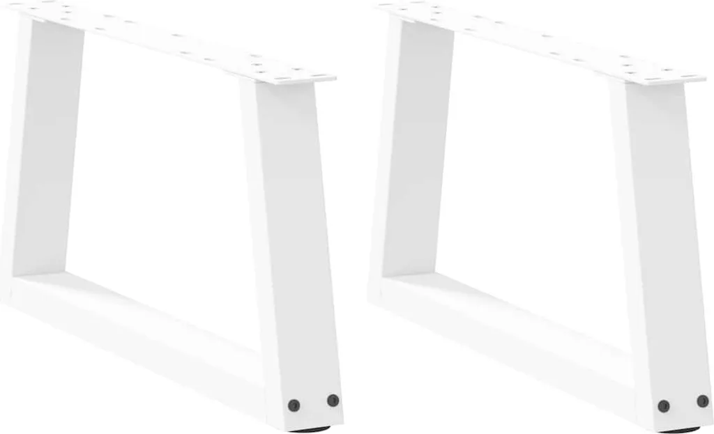 Gambe Tavolino Bianco 50cm Acciaio a V 2 Pezzi | Arredo DIY Design