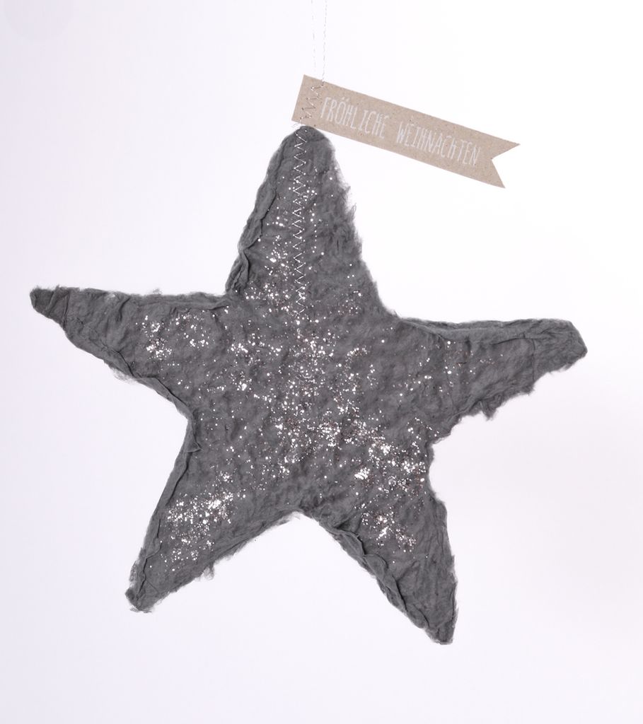 Kleiner Papierstern "Fröhliche Weihnachten"