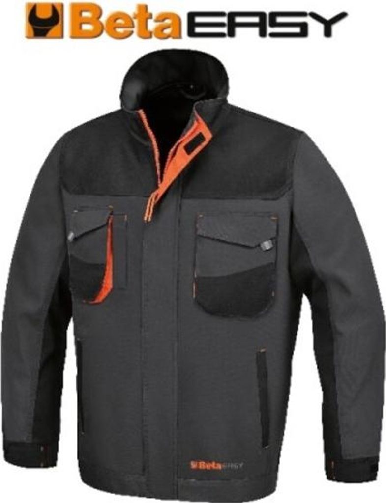 Beta Tools 7909G, Jacke, Grau, L, 260 g/m², T/C canvas, 65% polyester, 35% Baumwolle
