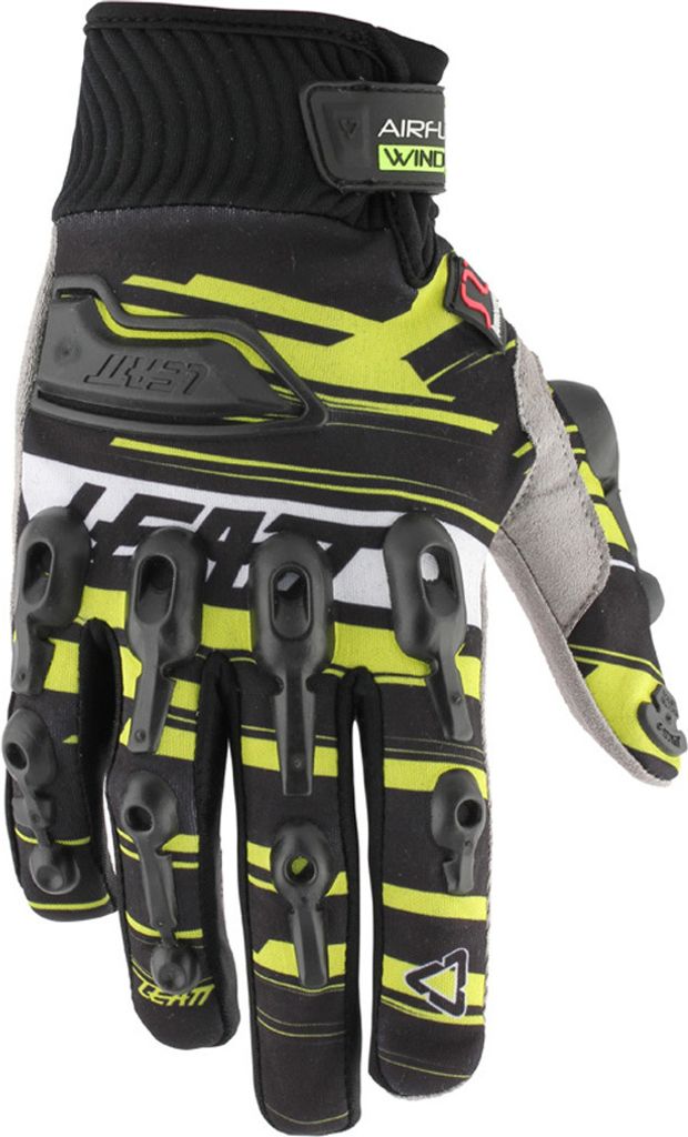 Leatt AirFlex Wind Handschuhe, schwarz/gelb, S