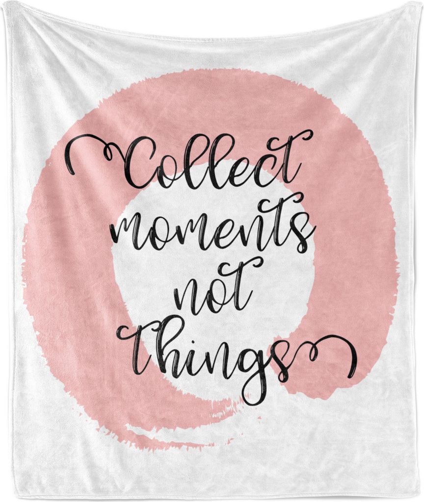 ABAKUHAUS Sprichwort Weich Flanell Fleece Decke, Runde und Bold Brushstroke mit Cursive Swift Handwritten Typography, 175 x 230 cm, Rose Koksgraue ...