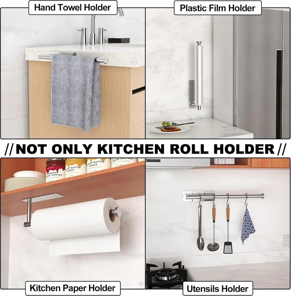 Radikor Porta Rotolo da Cucina, 33c Acciaio Inossidabile Porta da