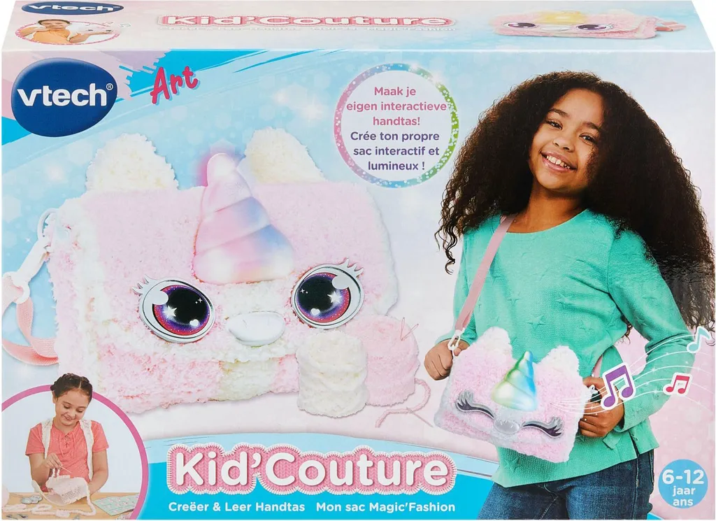 VTech Kid'Couture Sac Licorne Interactif et Personnalisable dès 6 Ans