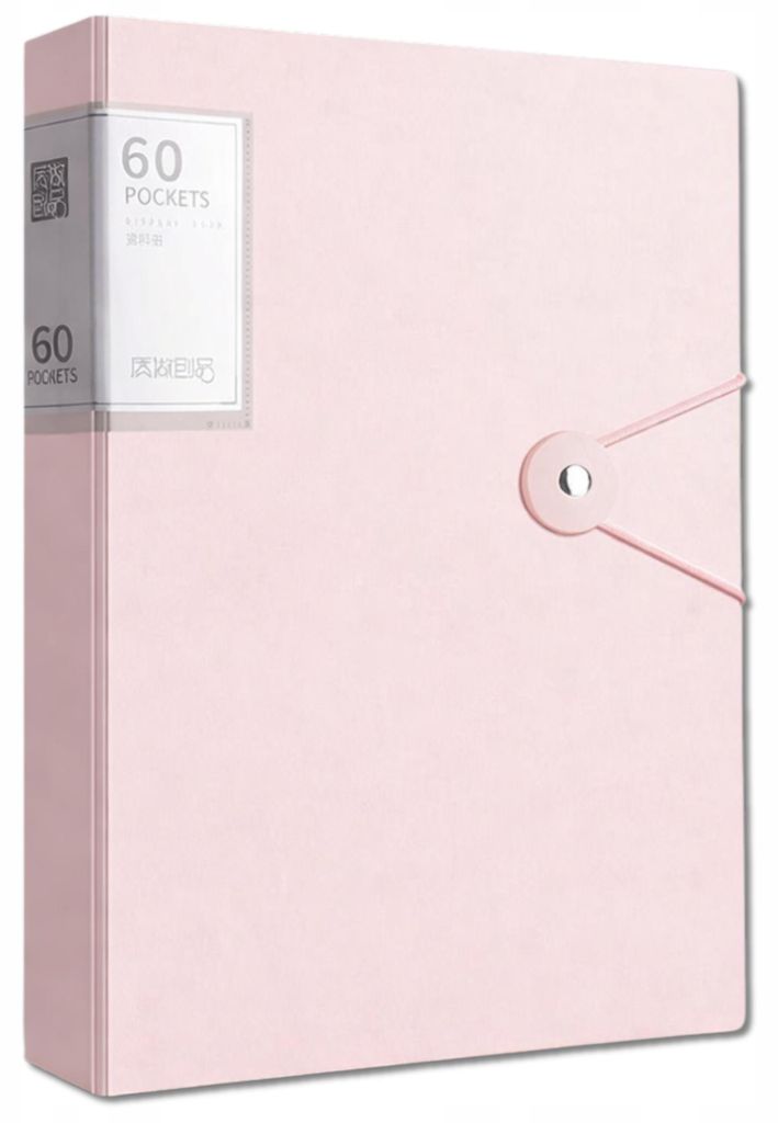 EDIBAZZAR | Ordner, Ringbuch, Organizer, A4-Dokumentenmappe, 60 Ordner, rosa