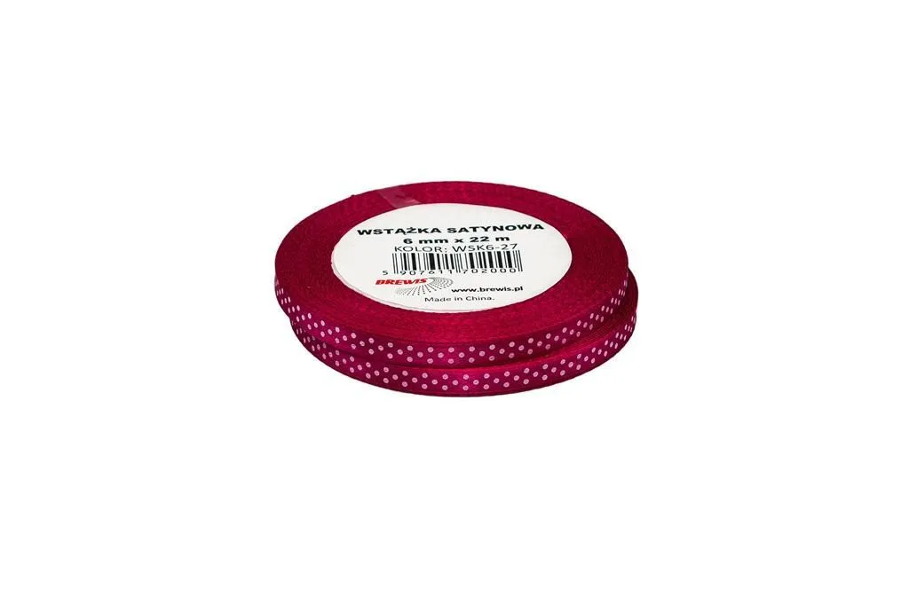 Nastro in Raso Viola Pois 6mm per Cerimonie - Set 2 Rotoli x 22m