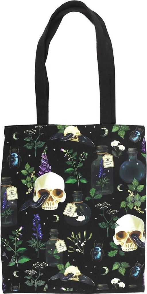 Something Different - Tragetasche "Venom & Vines", bedruckt, Polyester-Baumwollmischgewebe SD9945 (Einheitsgröße) (Schwarz)