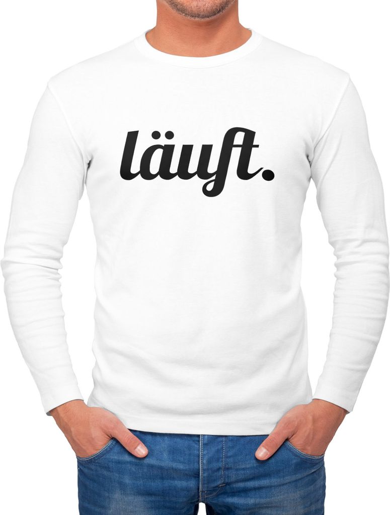 Herren Long-Sleeve läuft Langarm-Shirt Moonworks weiß 3XL