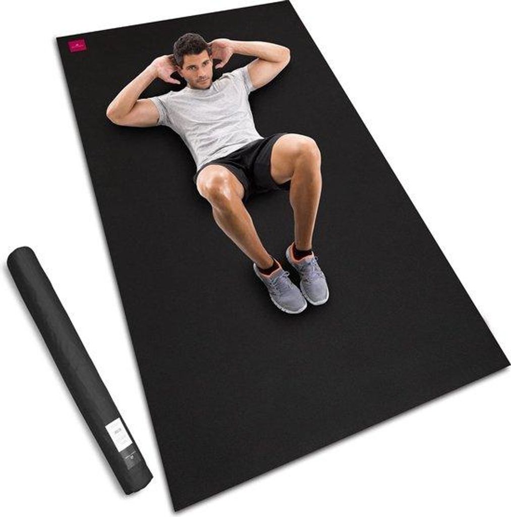 Intensiv-Fitnessboden für Workouts - groß und stabil - inkl. Transportbeutel - abrasionsfest - ausreißfester - mit Fitnessschuhen nutzbar