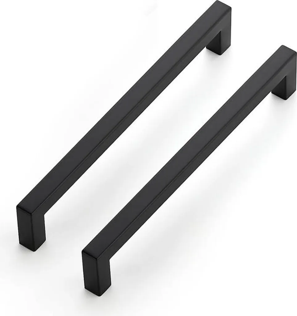 Lot de poignée de meuble noire et robuste pour cuisine et placard en inox