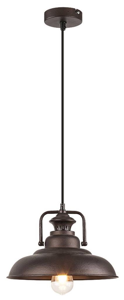 Rabalux 2930 Pendelleuchte 1 Spot Kyle, E27, braun, rund, Industriell, ø310mm