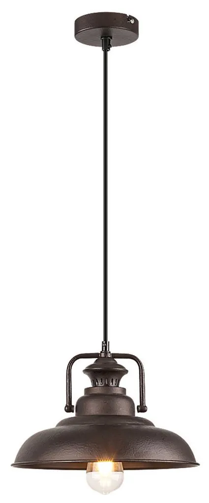 Lustre Suspension Industrielle Kyle E27 Marron ø31cm pour Salon et Loft
