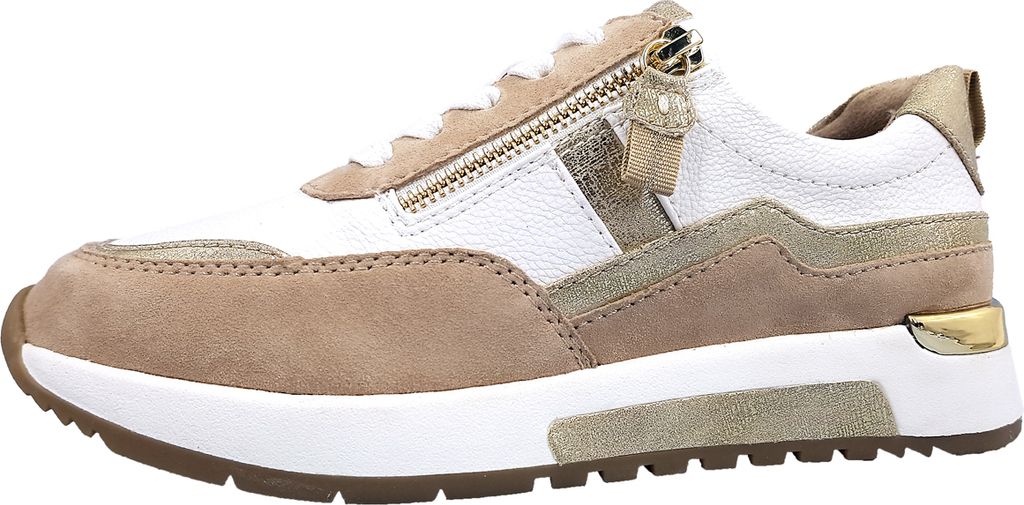 Jana Damen Schnürschuhe sportlich beige Gr. 38