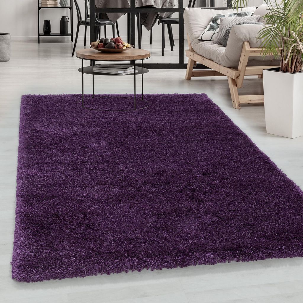Carpetsale24 Teppich Shaggy Super Weich Einfarbig Hochflor Teppich für Wohnzimmer, Schlafzimmer Flauschig, Grösse: 60x110 cm