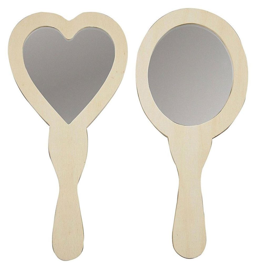 Creativ Company CC Handspiegel aus Holz 23 cm 2 Stück