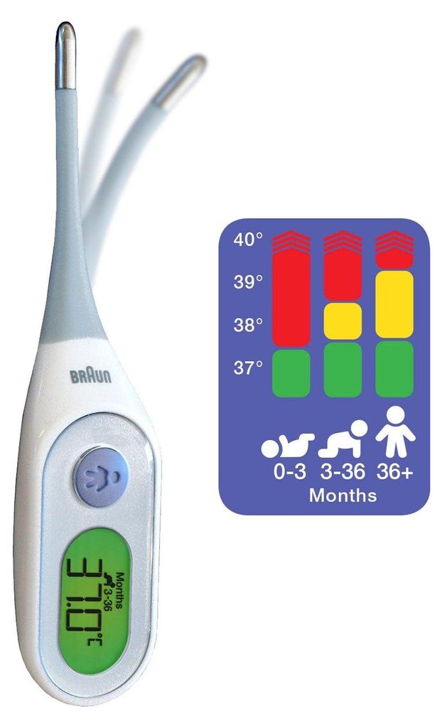 Braun PRT2000, Kontakt, Blau, Weiß, Unterarm, °C, 8 s, LCD Produktbild 
