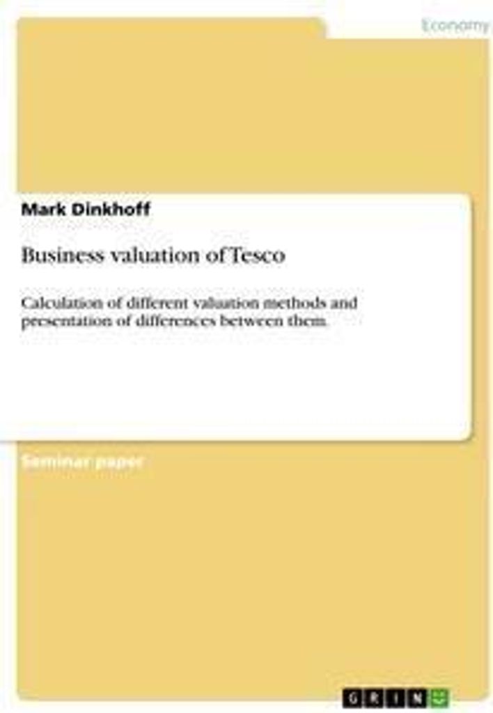 Business valuation of Tesco