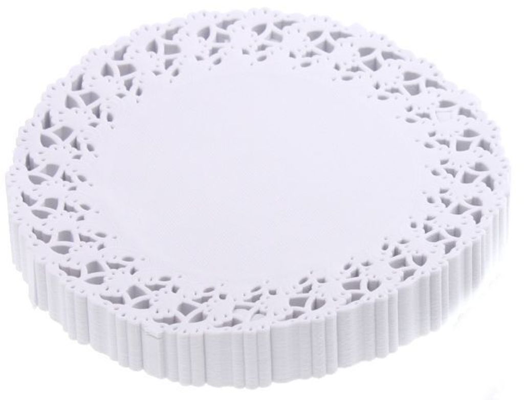 Tortenspitzen rund 14 cm 250 Stück weiss Produktbild 