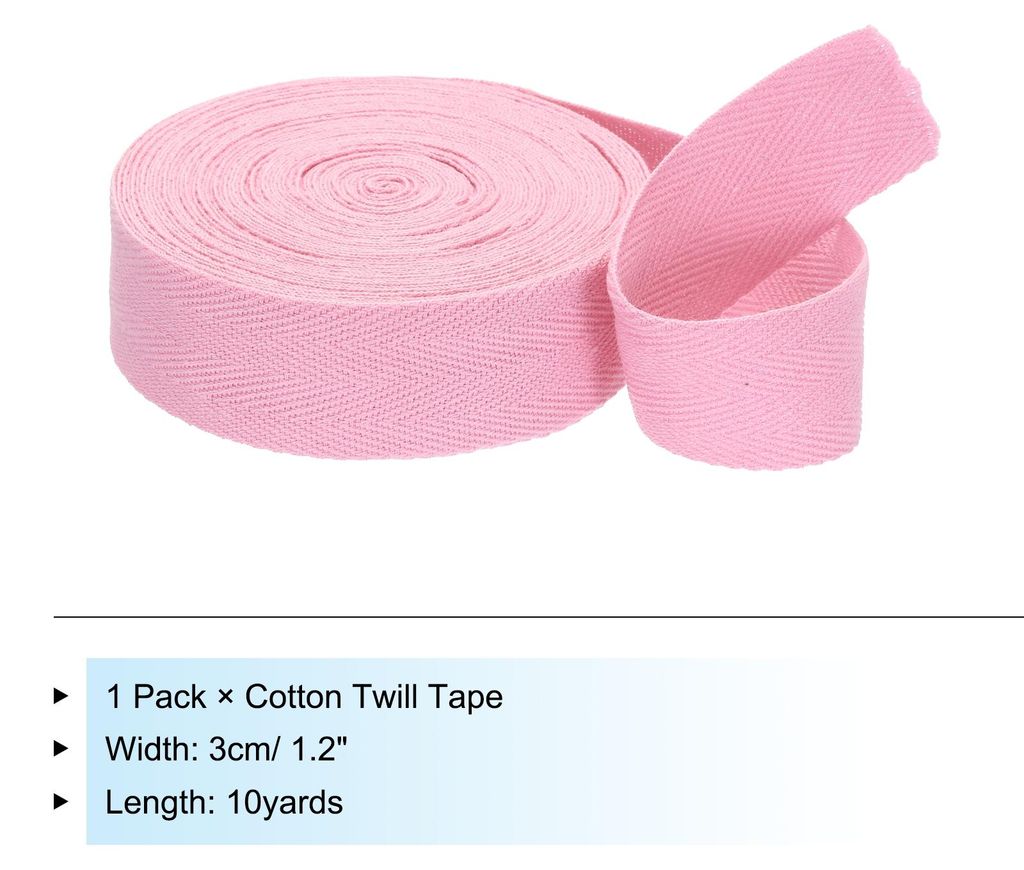 Baumwollband Baumwolle Gurtband 30mm x 9m, Schr?gband Baumwoll Nahtband K?perband Saumband Einfassband Stoffband Webband zum N?hen fš¹r DIY Baste...