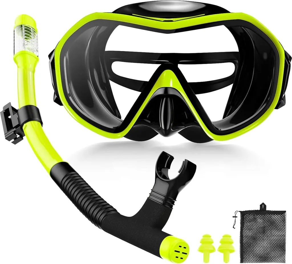 Kit snorkeling anti-fuite et anti-buée pour adulte en mer