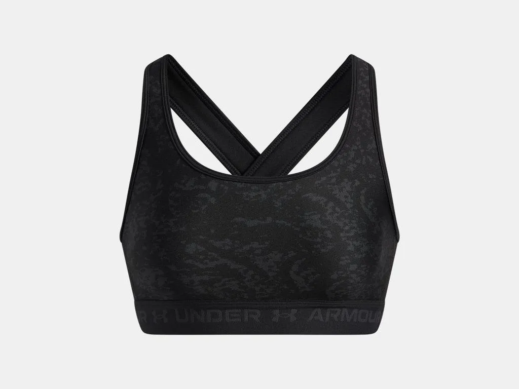 Brassière Under Armour Crossback Mid Print Noir Taille M pour Femme