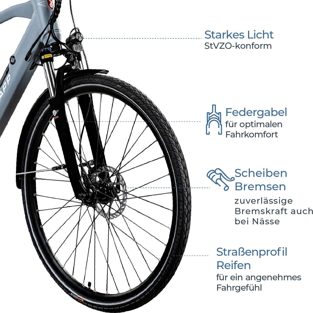 Zündapp Z810 E Bike Trekkingrad Herren ab 160 cm mit 24 Produktbild 3