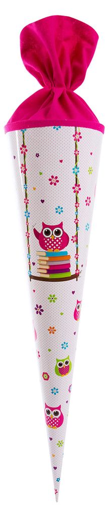 Goldbuch 97 143 Schultüte Eule weiß pink 70 cm Produktbild 
