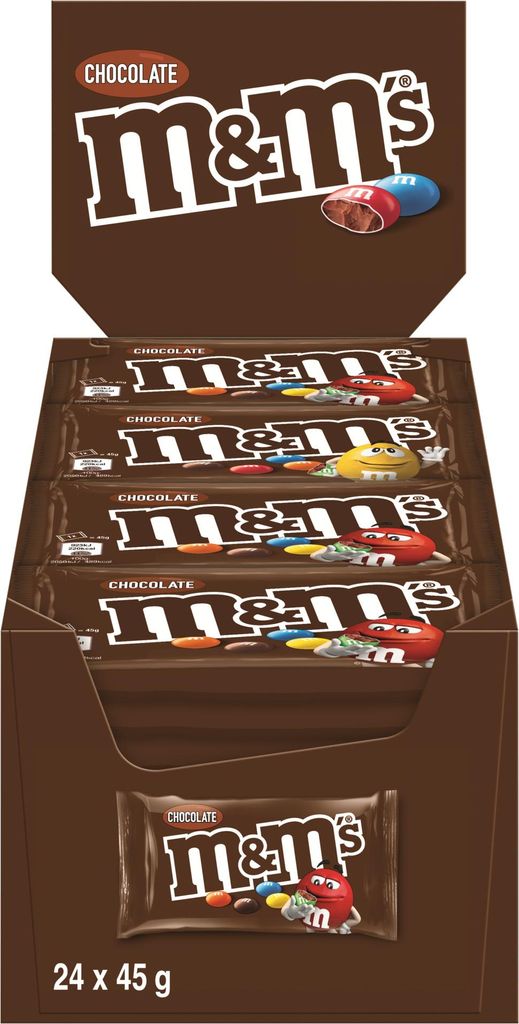 M&M - M'S choco, sachet de 45 g, paquet de 24 pièces Image du produit 