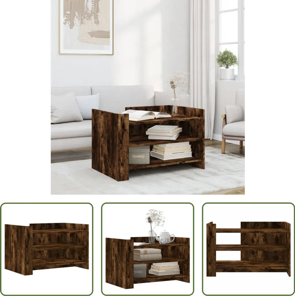 Tavolino Rovere Fumé 80x50x50 cm | Design Elegante The Living Store