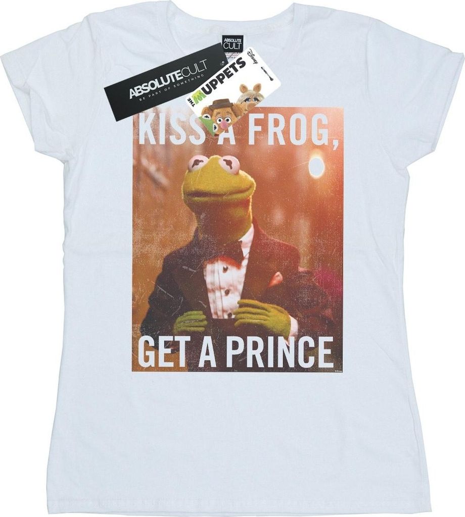 Disney - "The Muppets Kiss A Frog Get A Prince" T-Shirt für Damen BI51646 (XXL) (Weiß)