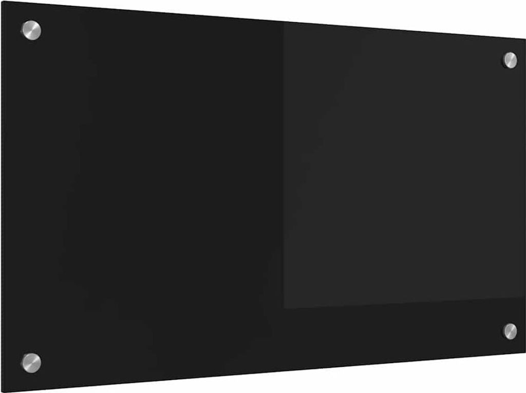 Panel kuchenny Czarny 70 x 40 cm szkło hartowane Zdjęcie produktu 