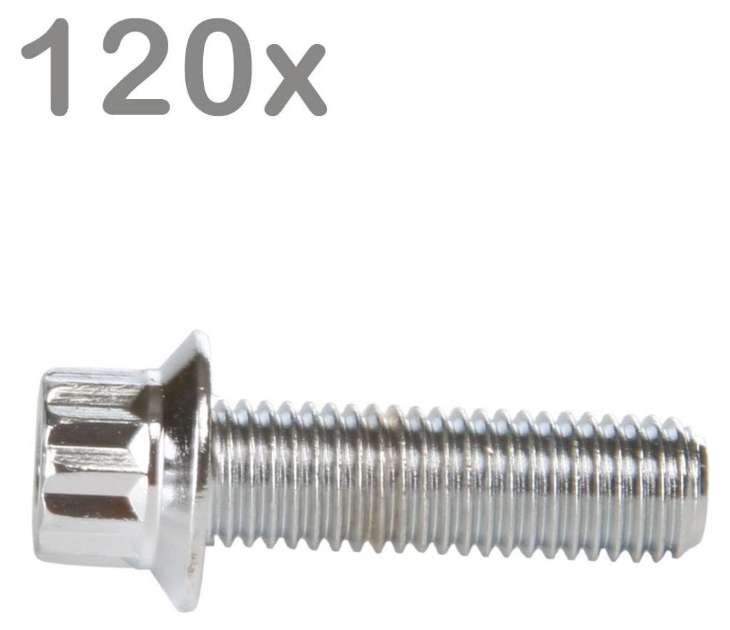 120 Felgenschrauben M7x24 Stahl verchromt für BBS Rial Schmidt O.Z. Dynatech Carline Felgen