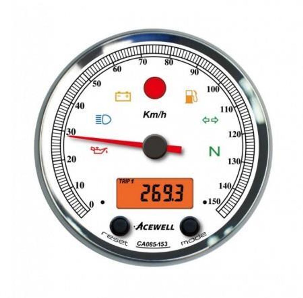 ACEWELL Analog Tacho 150 Km/h Digital DZM