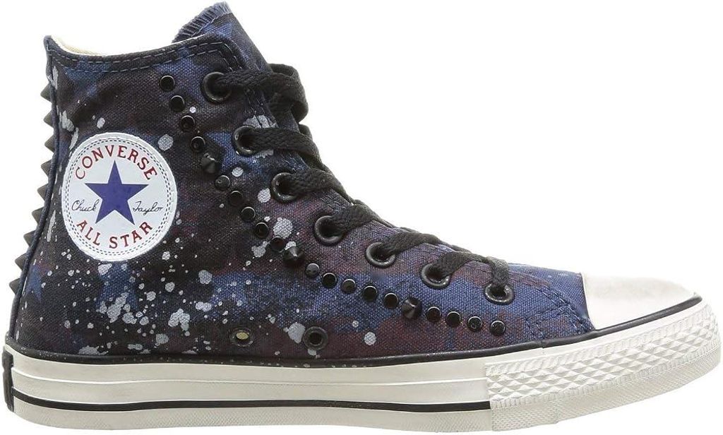 Converse Chuck Taylor All Star High STUDDED HI NAVY 'Stars, Stripes and Light Gray Splashes' 142220C Limited Edition Größe 10 UK · 44 EU · 28.5 cm