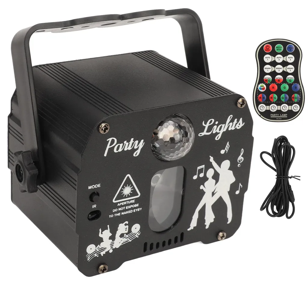 Lampe Disco Laser RGB Rechargeable pour Soirée et Animation de Bar