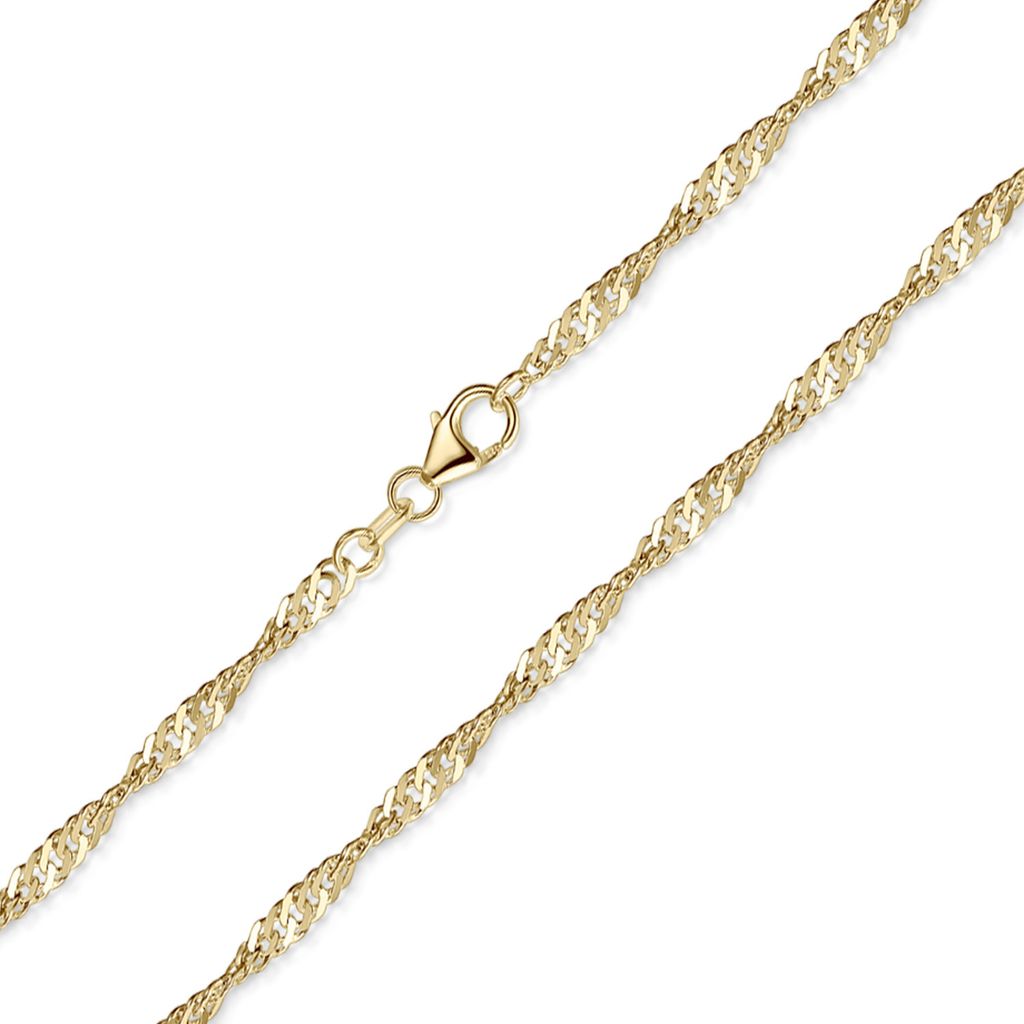 MATERIA by Matthias Wagner Singapurkette Gold gedreht 925 Produktbild 