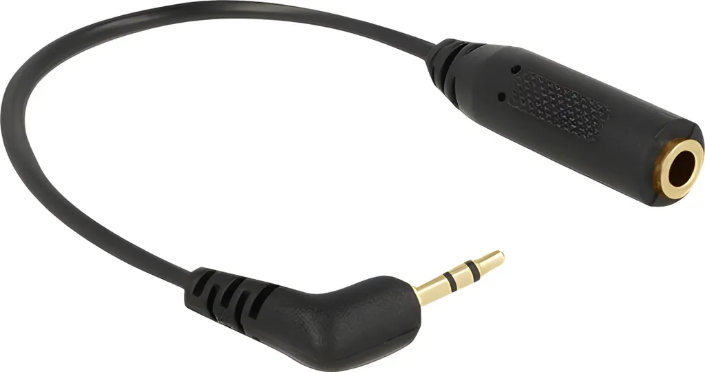 Cavo jack Delock 3,5 mm -> 2,5 mm 90° Bu/St 0,17 m