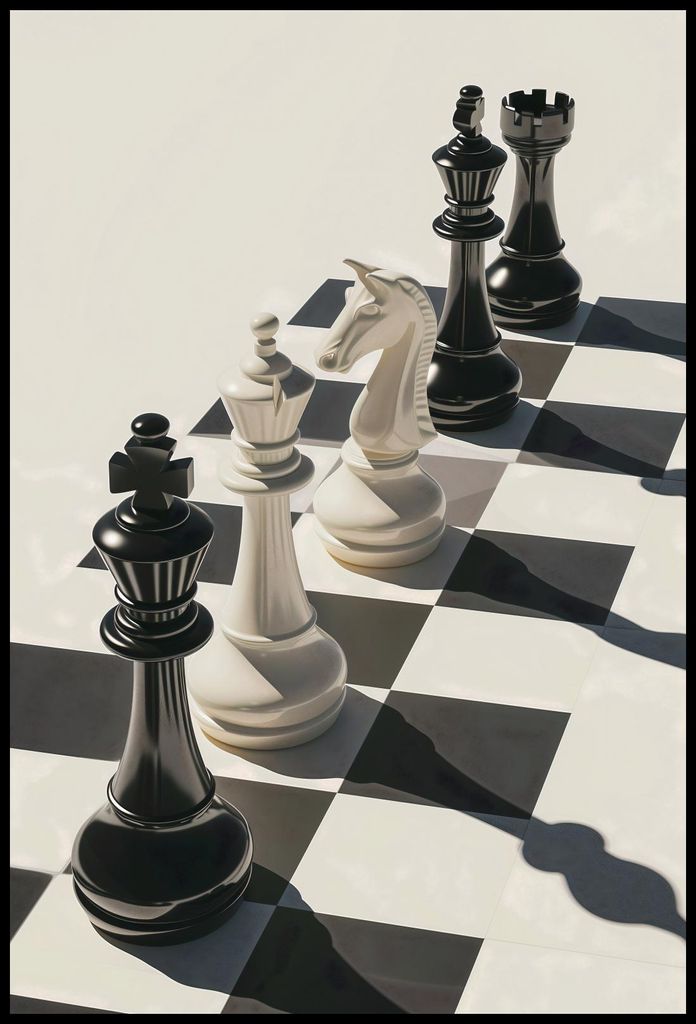 Plakat 68x101cm Schach und Matt