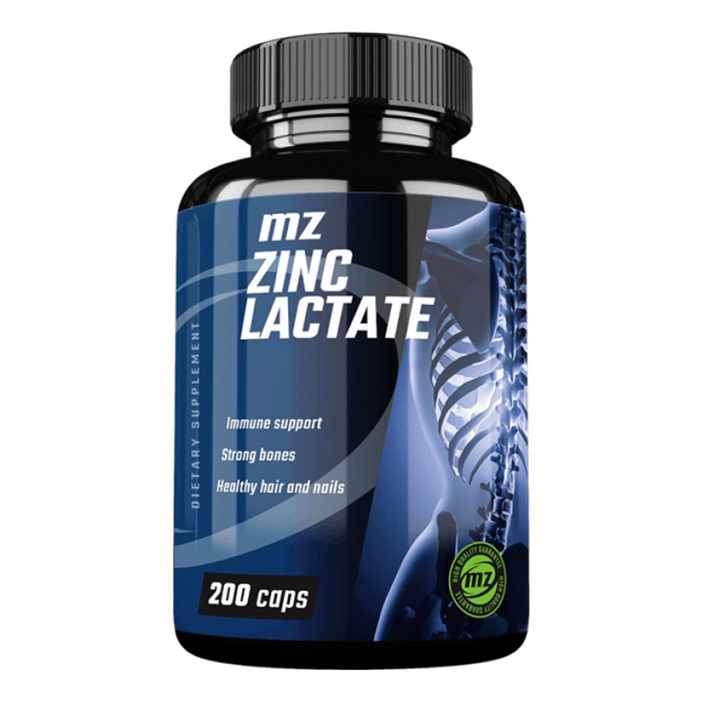 Zinklactat 15 mg x 200 vegane Kapseln - für Haut, Haare, Nägel