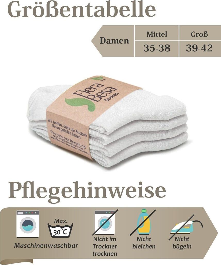 Fiera Besa Diabetiker Socken Damen mit Elasthan, 4 Paar, Produktbild 5