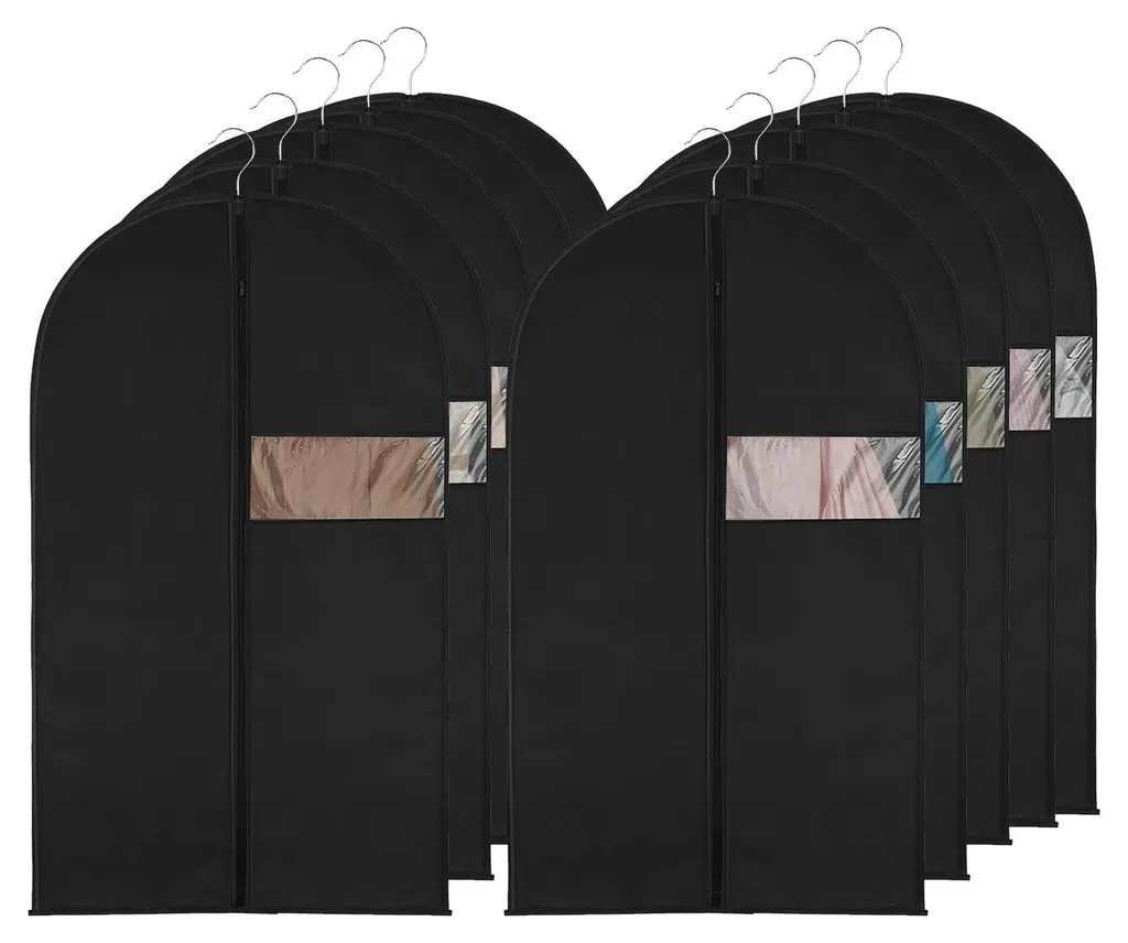 Housses de protection vêtements anti-mites lot de 10 pour vestes et costumes