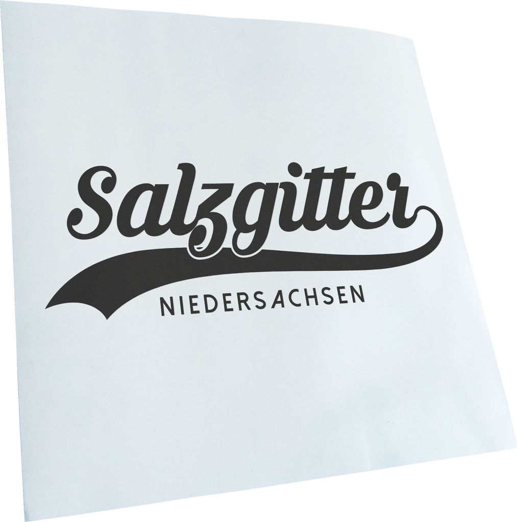 Kiwistar - Autoaufkleber - Salzgitter Niedersachsen - Dunkelgrau - 50x18cm - Aufkleber für Auto, Laptop, Fahrrad, LKW, Motorrad mehrfarbig JDM Dec...