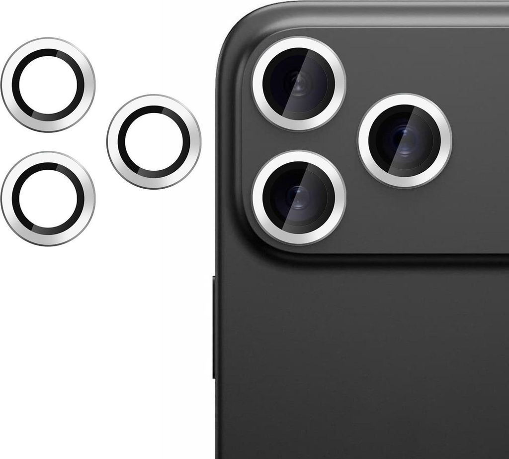 9H Kamera Schutzglas für Apple iPhone 17 Pro Ultra Dünn Anti-Fingerprint Silber