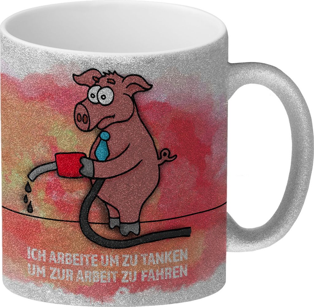 Ich arbeite um zu tanken um zur Arbeit zu fahren.