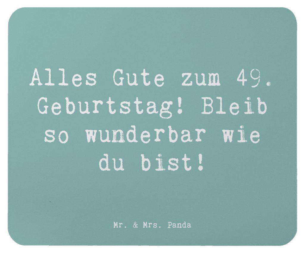 Mr. & Mrs. Panda Mauspad Spruch 49. Geburtstag Freude - Meeresbrise - Geschenk, Geburtstagsfreude, Happy Birthday, Party, Mousepad, computer, Freun...