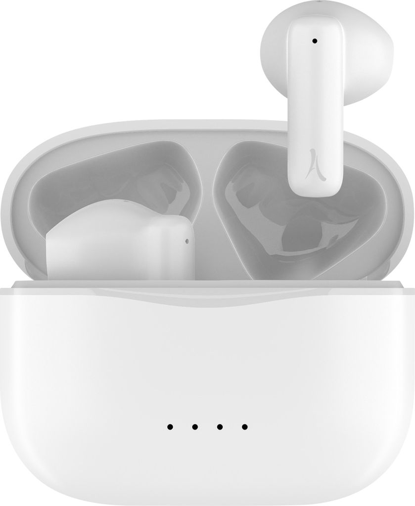Akashi altwhearb earbuds wireless white bluetooth wireless headphones with battery case.
